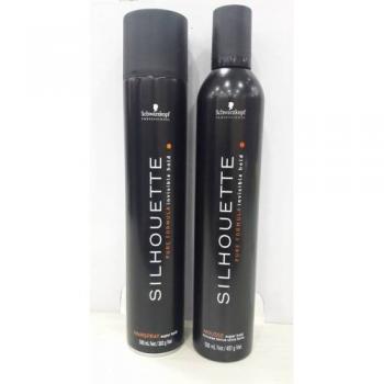 schwarzkopf silhouette super hold saç spreyi 500 ml + silhouette super hold saç köpüğü 500