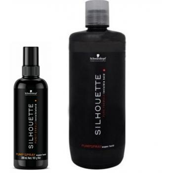 Schwarzkopf Silhuette Super Hold Gazsız Sprey 200 ml + Silhouette Super Hold Refil Sprey 1 L