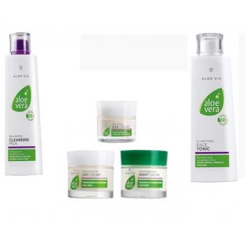 LR Aloe Vera Cilt Bakım Seti 5 parça (süt,tonik,gündüz,gece,göz)