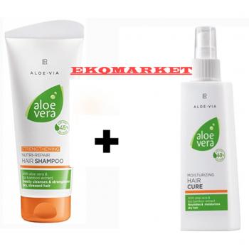 LR Aloe Vera Onarıcı Şampuan + LR Aloe Vera Nemlendirici Saç Kürü