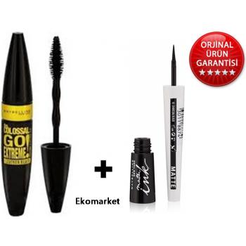 Maybelline Colossal Extreme Maskara + Maybelline Mat Eyeliner