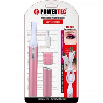 Powertec TR 202 Kaş Düzeltme Ve Burun Kulak Kıl Kesme Makinesi USB Şarzlı