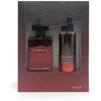 Tiara's Him Edt 100 ml Erkek Parfümü 100 ml + Body Mist Deo Sprey 150 ml