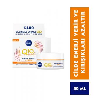 Nivea Q10  C Kırışık Karşıtı Enerji Gündüz Bakım Kremi 50Ml