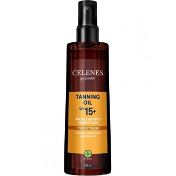 Celenes Herbal Havuç ve Kakao Özlü Spf 15+ Bronzlaştırıcı Güneş Yağı 200 ml