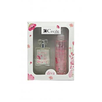 Cecile Diva Edt Bayan Parfümü  55 Ml + Body Mist 150 Ml