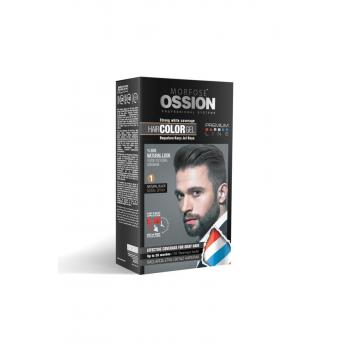 Morfose Ossion Premium Erkekler Için Jel Saç Boyası Kiti -NO:1 Siyah  40 Ml