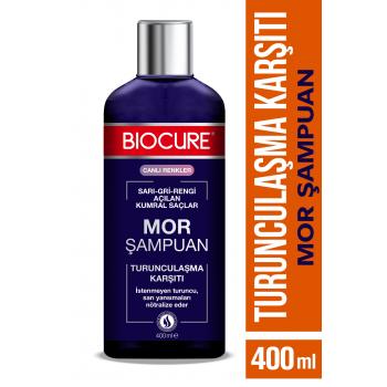 Biocure Turunculaşma Karşıtı Mor Şampuan / Sarı-gri-rengi Açılan Kumral Saçlar Için 400 Ml.