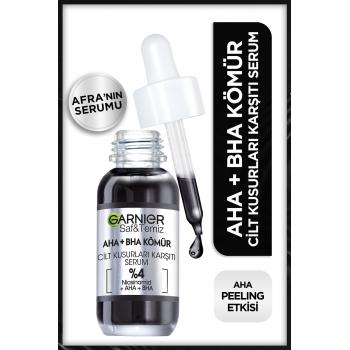 Garnier Aha Bha Cilt Kusurları Karşıtı Siyah Serum %4 [niasinamid Peeling Etkili Aha Bha] 30ml